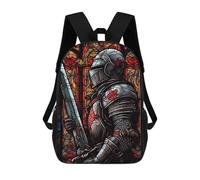 sinyumoney Soldier with Sword 3 Rucksack Large Lightweight Casual Backpack for Campus Outdoor Travel Sports 17inch