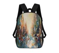 sinyumoney Some Busy Street School Bags Lightweight Airport College Students Back Pack for Camping Outdoor Adventures And Daily Travel 17inch