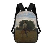 sinyumoney Song of The Lark 3D Printed 17inch School Bag Children's School Backpack Travel Backpacks Casual Fashion Bag for Kids School Students