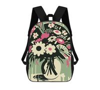 sinyumoney Sophia Bouquet of Flowers 3D Printed Children's School Backpack for Kids High Capacity Travel Rucksacks 17 Inch Book Bags Kids