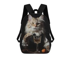 sinyumoney Sophisticated Kitten Children's Backpacks 17inch School Backpack 3D Printed Bag Bookbag for Kids Travel Rucksacks Boy Girl Book Bags Kids School Bag