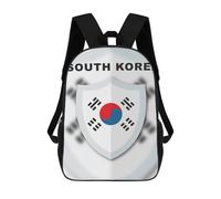 sinyumoney South Korea Flag School Backpack Large School Backpack for Boys for Campus Outdoor Travel Sports 17inch