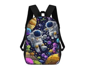 sinyumoney Space Adventure with Aliens School Backpack Water Resistant Travel Backpack Computer Bag for Men, Women & Teenage Boys 17inch