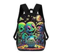 sinyumoney Space Aliens Adventure Backpack School Secondary Causal Travel High School Bags for Men/Women 17inch