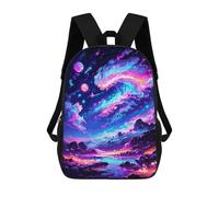 sinyumoney Space And Beautiful Land Rucksack Large School Backpack for Boys - Perfect for Travel, Work And Daily Use 17inch