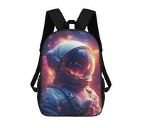 sinyumoney Space Astronaut Helmet Nebula Backpack School Bag Travel College Rucksack Backpacks for Girl, Teen Girls 17inch