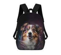sinyumoney Space Australian Shepherd School Bags Work Laptop Backpack Rucksack Bag for Campus Outdoor Travel Sports 17inch