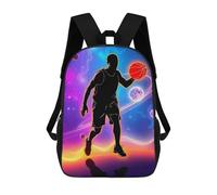 sinyumoney Space Basketball Backpack School Bag Rucksack Casual Daypacks School Work Travel Bag for Girl, Teen Girls 17inch