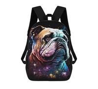 sinyumoney Space Bulldog Portrait -3 Rucksack Business Laptop Rucksack Bag Unisex Casual Daypack for Girls Boys Teenage 17inch