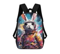sinyumoney Space Bunny Adventure -2 School Backpack Lightweight Schoolbag Dayback Bookbag College for Camping Outdoor Adventures And Daily Travel 17inch