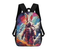 sinyumoney Space Bunny Adventure -5 School Bags School Secondary High School College Backpack Travel for Men, Women & Teenage Boys 17inch