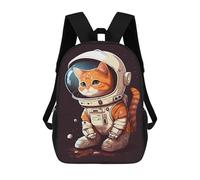 sinyumoney Space Cat Adventure -2 School Backpack Business Laptop Rucksack Bag Unisex Casual Daypack for Men, Women & Teenage Boys 17inch