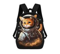 sinyumoney Space Cat Adventure Backpack School Daypacks Business Backpack Water Resistant Bookbag for Boys/Girls/Teenagers 17inch