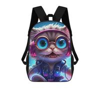 sinyumoney Space Cat Adventurer -1 Backpack Kids School Bag Boys Cartoon 3D Print Students Schoolbag Laptop Daypack for Boys Girls 17inch