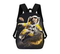 sinyumoney Space Cat Adventurer Backpack School Bag Secondary Causal Travel High School Bags for Campus Outdoor Travel Sports 17inch