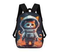 sinyumoney Space Cat Explorer Backpack School Bag High Secondary School Bags Casual Backpack for Teenage Girls Boys Women Men 17inch
