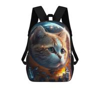 sinyumoney Space Cat School Backpack Lightweight Airport College Students Back Pack for Teenage Girls Boys Women Men 17inch