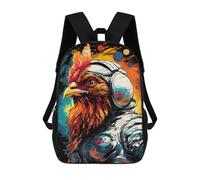 sinyumoney Space Chicken Astronaut-2 Backpack School Bag Travel College Rucksack Backpacks for Girl, Teen Girls 17inch