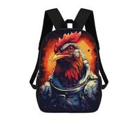 sinyumoney Space Chicken Suit Backpack School Bag Lightweight Casual Daypack School Backpacks for Teenage Girls Boys Women Men 17inch