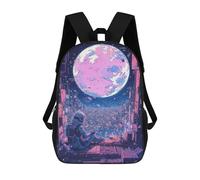 sinyumoney Space City Astronaut Dream Backpack School Business Laptop Rucksack Bag Unisex Casual Daypack for Teenage Girls Boys Women Men 17inch