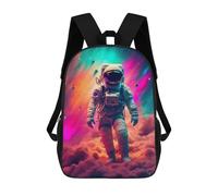 sinyumoney Space Clouds Astronaut School Backpack School Bags For Girls Boys Backpack With Pocket Fashion School Bag Kids Backpack 17inch