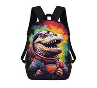 sinyumoney Space Crocodile Adventure Backpack School Bag High Secondary School Bags Casual Backpack - Perfect for Travel, Work And Daily Use 17inch