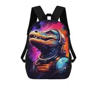 sinyumoney Space Dinosaur Adventure -1 School Bag 3D Printed 17inch Backpacks Fashion Kids School Backpack Rucksacks for Boys Elementary And Middle School Students