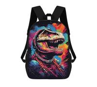 sinyumoney Space Dinosaur Adventure -25 3D Printed 17inch School Bag Children's School Backpack Travel Backpacks Casual Fashion Bag for Kids School Students