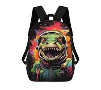 sinyumoney Space Dinosaur Adventure -6 School Bags Fashion Stationery Backpack Waterproof Casual Daypacks for Men, Women & Teenage Boys 17inch