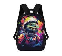 sinyumoney Space Dinosaur Adventure -8 School Backpack for Girls 17inch Casual Daypack Lightweight Rucksack Boy Girl Backpack for Middle School Students