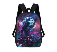 sinyumoney Space DJ Mixing Beats Backpack School Daypacks Business Backpack Water Resistant Bookbag for Boys/Girls/Teenagers 17inch