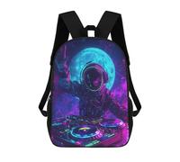 sinyumoney Space DJ Mixing Music School Backpack Business Laptop Rucksack Bag Unisex Casual Daypack for Men, Women & Teenage Boys 17inch