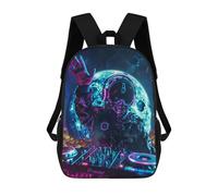 sinyumoney Space DJ Neon Vibes School Bags School Secondary High School College Backpack Travel for Boys/Girls/Teenagers 17inch