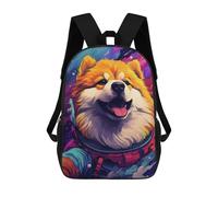 sinyumoney Space Dog Adventure-100 School Backpack Large School Backpack for Boys for Campus Outdoor Travel Sports 17inch