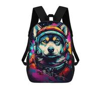 sinyumoney Space Dog Adventure -104 Children's Backpacks School Backpack 3D Printed for Kids Travel Rucksacks Book Bags Kids 17inch School Bag