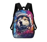 sinyumoney Space Dog Adventure -108 Children's Backpacks 17inch School Backpack 3D Printed Bag Bookbag for Kids Travel Rucksacks Boy Girl Book Bags Kids School Bag