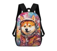 sinyumoney Space Dog Adventure -129 School Backpack 3D Printed Children's 17inch Backpacks Bag Bookbag for Kids Boy Girl Book Bags Kids School Bag Travel Rucksacks