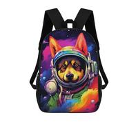 sinyumoney Space Dog Adventure-200 School Backpack Water Resistant Travel Backpack Computer Bag for Men, Women & Teenage Boys 17inch