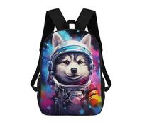 sinyumoney Space Dog Adventure-261 Children's Backpacks School Backpack 3D Printed for Kids Travel Rucksacks Book Bags Kids 17inch School Bag