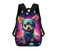 sinyumoney Space Dog Adventure-282 Rucksacks 3D Printed Children 17inch Backpacks Fashion Casual Daypack Travel Bags Outdoor Casual Daypack for Boy And Girl