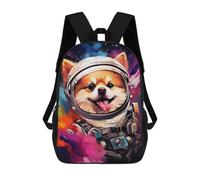 sinyumoney Space Dog Adventure-291 School Backpack 3D Printed Children's 17inch Backpacks Bag Bookbag for Kids Boy Girl Book Bags Kids School Bag Travel Rucksacks
