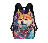 sinyumoney Space Dog Adventure-404 Backpack School Bag Lightweight Airport College Students Back Pack for School/Work/Travel 17inch