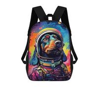 sinyumoney Space Dog Adventure -67 3D Printed 17inch School Bag Children's School Backpack Travel Backpacks Casual Fashion Bag for Kids School Students