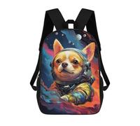 sinyumoney Space Dog Adventure-69 Rucksacks 3D Printed Children 17inch Backpacks Fashion Casual Daypack Travel Bags Outdoor Casual Daypack for Boy And Girl