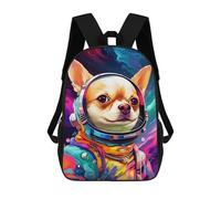sinyumoney Space Dog Adventure-89 17inch School Bag 3D Printed Children's School Backpack Casual Fashion Travel Backpacks for Kids School Students
