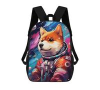 sinyumoney Space Dog Astronaut Art-25 Rucksack Water Resistant Travel Backpack Computer Bag for Teenage Girls Boys Women Men 17inch