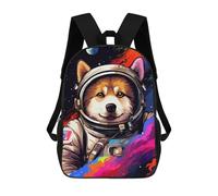 sinyumoney Space Dog Astronaut Art Backpack School Lightweight Airport College Students Back Pack for Girl, Teen Girls 17inch
