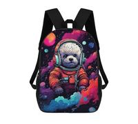 sinyumoney Space Dog Astronaut Art Print-13 School Backpack Business Laptop Rucksack Bag Unisex Casual Daypack for Men, Women & Teenage Boys 17inch