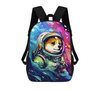 sinyumoney Space Dog Astronaut Art Print-18 Backpack School Work Business College School for Men, Women & Teenage Boys 17inch