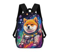 sinyumoney Space Dog Astronaut Art Print-19 School Backpack Water Resistant Travel Backpack Computer Bag for Men, Women & Teenage Boys 17inch